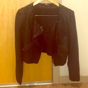 Free people leather jacket!!